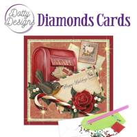 D0tty Design® - Set van 5 diamond painting kerstkaarten 15x15cm (set 6)